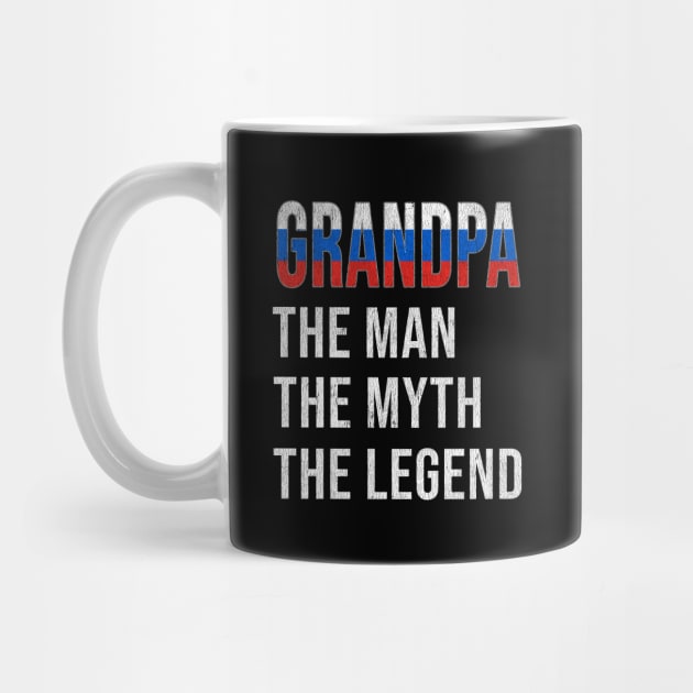 Grand Father Russian Grandpa The Man The Myth The Legend - Gift for Russian Dad With Roots From  Russia by Country Flags